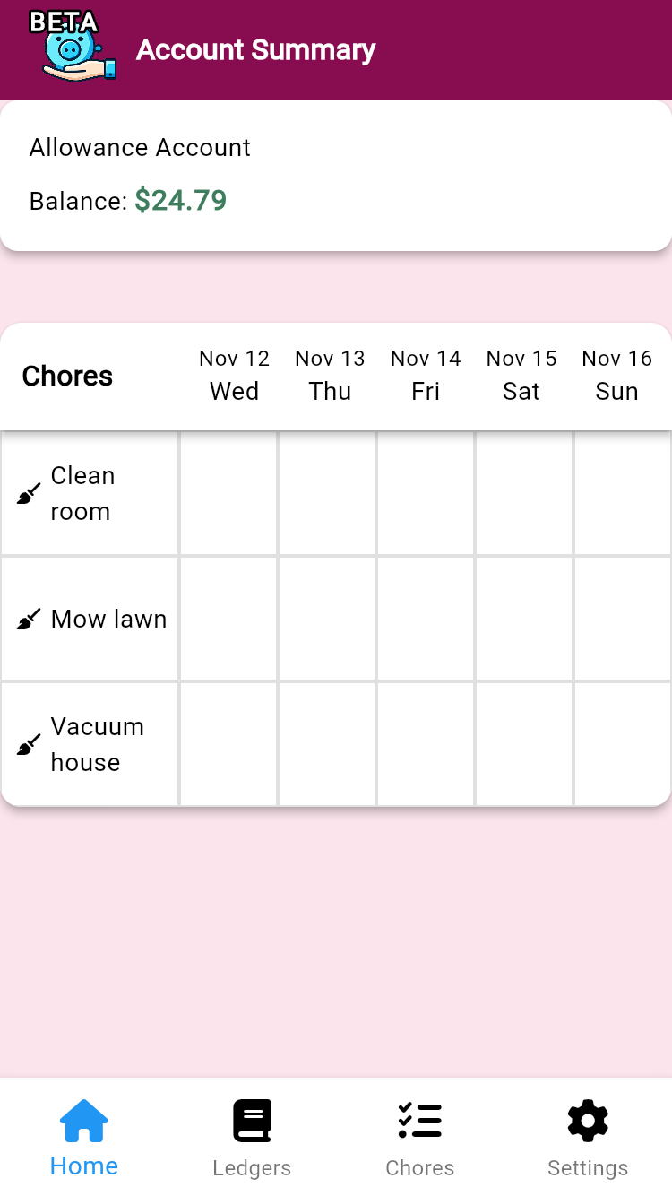 Kerlingis chore list and approval flow creating deposits